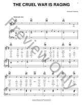 The Cruel War Is Raging piano sheet music cover